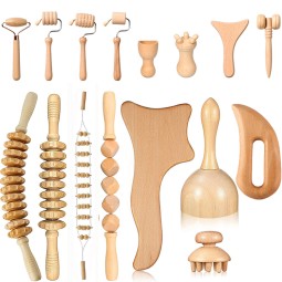 Wood Massage Tools Supplier - 10set Mix Lymphatic Drainage