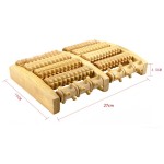 Wooden Roller Massage Factory - 9 Wheel Muscle Relax Tool
