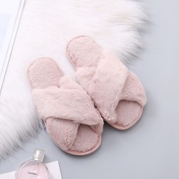Slippers Manufacturer - Winter Home Shoes Ladies Soft Plush Furry
