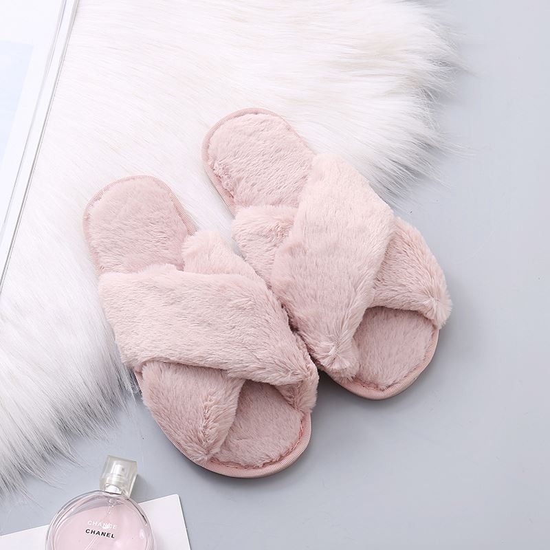 Slippers Manufacturer - Winter Home Shoes Ladies Soft Plush Furry