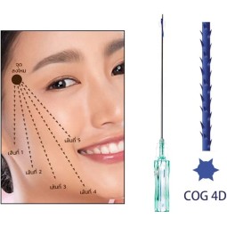 PDO Threads Manufacturer - 4D L Cannula 19G 100MM Facial Threads