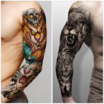 Arm Tattoo Factory - Men Large Arm Sleeve Black Sexy Waterproof Temporary Tattoo
