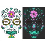 Halloween Tattoo Factory - Halloween Tattoos Luminous Face Skeleton Sticker Temporary
