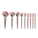 Makeup Brush Set Supplier - Beauty Luxury Bling Rose Gold Handle 9pcs Makeup Brush Set