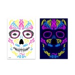 UV Tattoo Supplier - Hot Selling Festival Glow in Dark Neon Temporary Face Tattoo