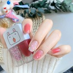 Nail Polish Factory - No-bake 2In1 Matte Glitter Sequins Transparent Nail Polish