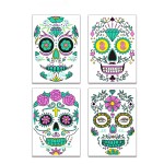 Halloween Tattoo Factory - Halloween Tattoos Luminous Face Skeleton Sticker Temporary