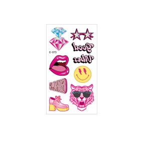Pink Tattoo Supplier - New Pink Themed Preppy Temporary Tattoo Stickers Girls Party