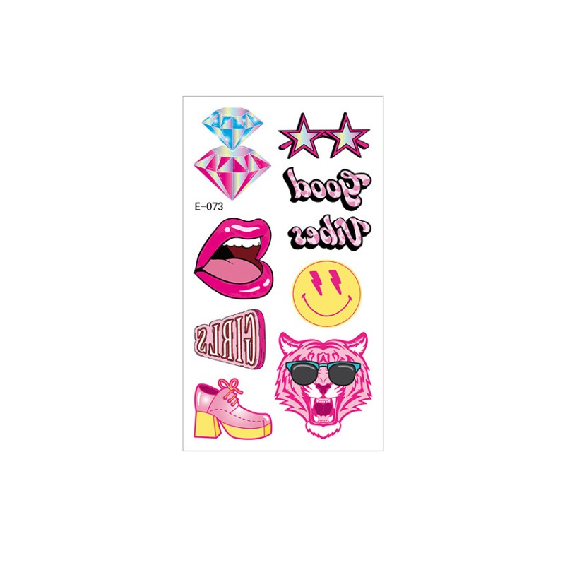 Pink Tattoo Supplier - New Pink Themed Preppy Temporary Tattoo Stickers Girls Party