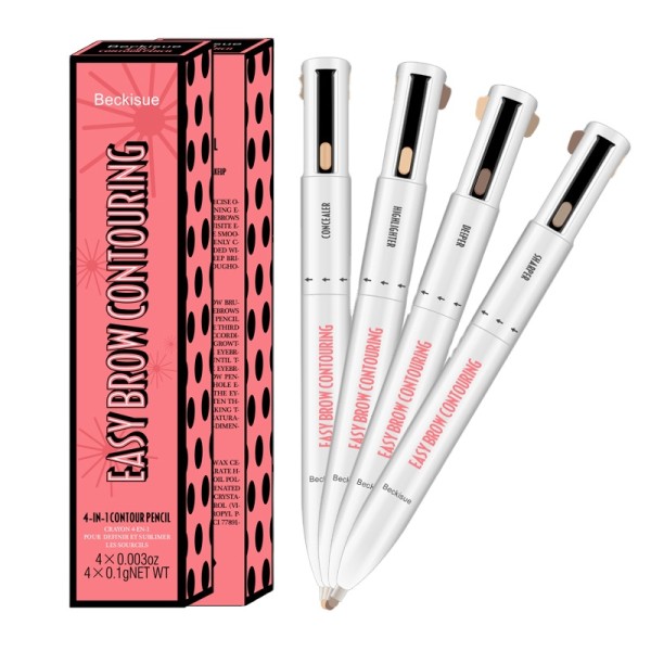Eyebrow Pencil Factory - Beckisue Brand 4 in 1 Eyebrow Pencil 4 Colors Pen Set