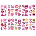 Pink Tattoo Supplier - New Pink Themed Preppy Temporary Tattoo Stickers Girls Party