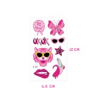 Pink Tattoo Supplier - New Pink Themed Preppy Temporary Tattoo Stickers Girls Party