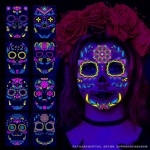 UV Tattoo Supplier - Hot Selling Festival Glow in Dark Neon Temporary Face Tattoo