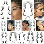 Hairline Tattoo Supplier - Beautiful Girl Hairline Temporary Tattoo Sticker 3D Sexy