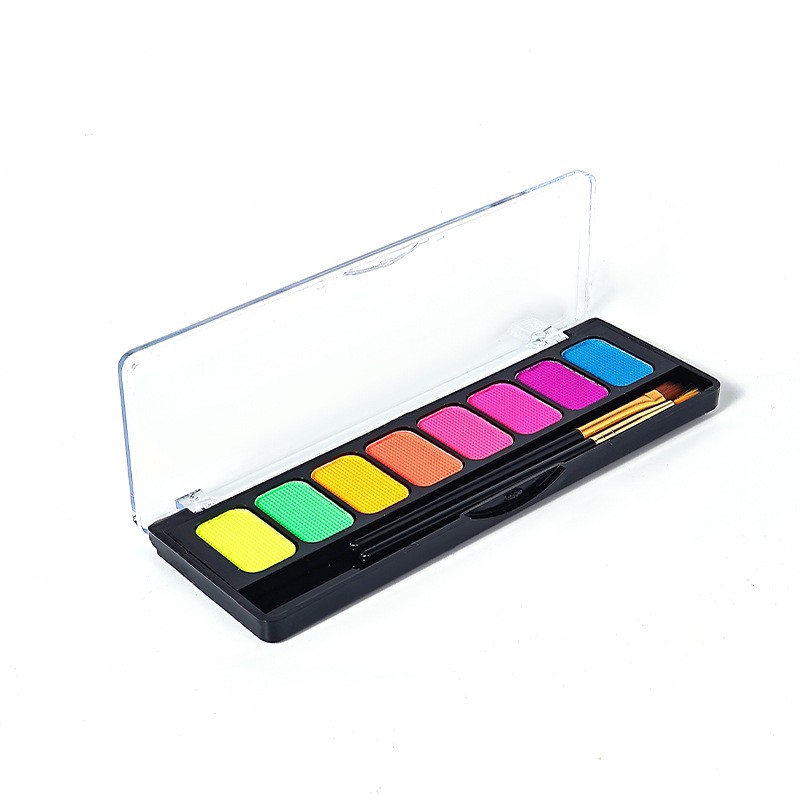 Face Painting Kit Supplier - Professional Fluorescent 8-Color Water Soluble Palette