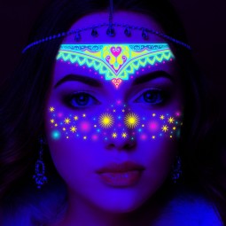 UV Tattoo Manufacturer - Custom Luminous Fluorescent UV Glow Dark Temporary Tattoo