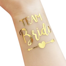 Bride Tattoo Manufacturer - Custom Hand Gold Bride Tattoo Gold Metallic Tribe Temporary