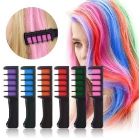 Hair Chalk Supplier - New Fashion Washable Hair Color Dye Temporary Chalk Comb