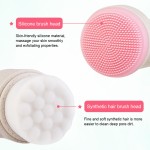 Facial Brush Manufacturer - 2021 Mini Silicone Vibration Face Cleanser Brush Double Head