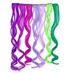 Hair Extension Supplier - Cheap Party Highlights Curling Hair Colorful Synthetic Hair