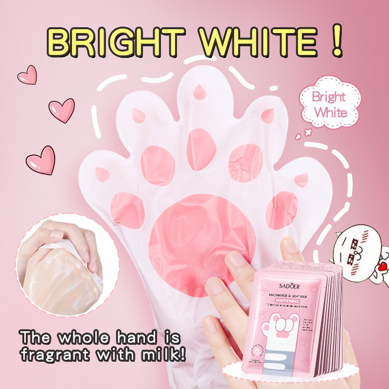 Hand Mask Gloves Manufacturer - Private Label Niacinamide Goat Milk