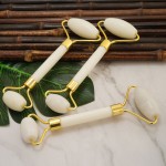Facial Roller Factory - Wholesale Price White Gua Sha Jade Roller Gua Sha Set for Face Massage