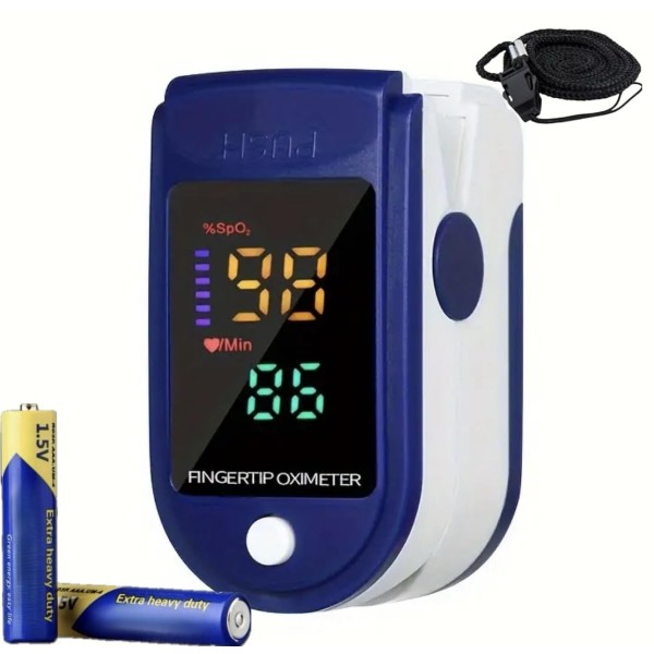 Pulse Oximeter Supplier - Wholesale Cheap Fingertip Pulse Oximeter Blood Oxygen Monitor Navy Blue
