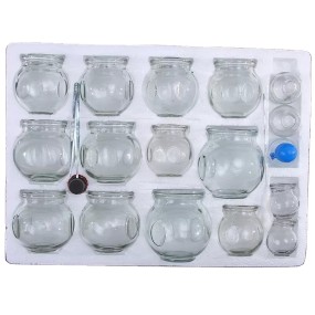 Cupping Therapy Set Factory - Fire Vacuum Cupping Set Massage Device Different Sizes Glass
