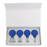Facial Cup Factory - 1/6 Silicone Facial Cup 4 Pieces Eye Vacuum Massage Glass Cupping Set