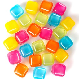 Whiskey Stones Supplier - 24 Pack Reusable Ice Cubes Plastic Whiskey Stones Rocks Party