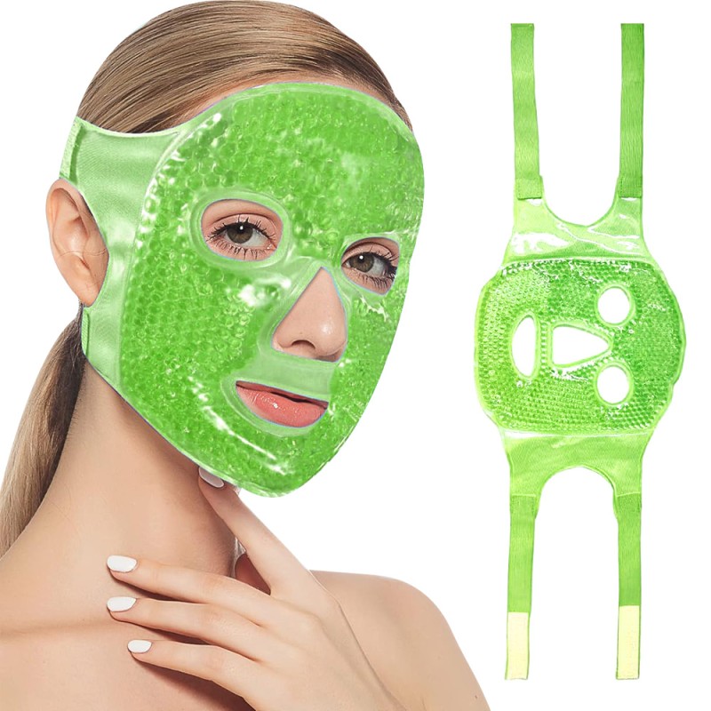Face Mask Ice Pack Manufacturer - Flexible Cold Hot Gel Beads Face Mask Ice Pack Cooling