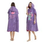 Beach Poncho Factory - Printed Poncho Hooded Towel Comfortable Microfiber Beach Poncho