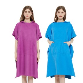Waterproof Poncho Manufacturer - Sand Free Microfiber Poncho Soft Towels Hooded Print Surf