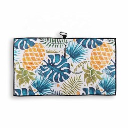 Golf Towel Supplier - High Quality Design Sublimation Reactive Printed Microfiber Waffle