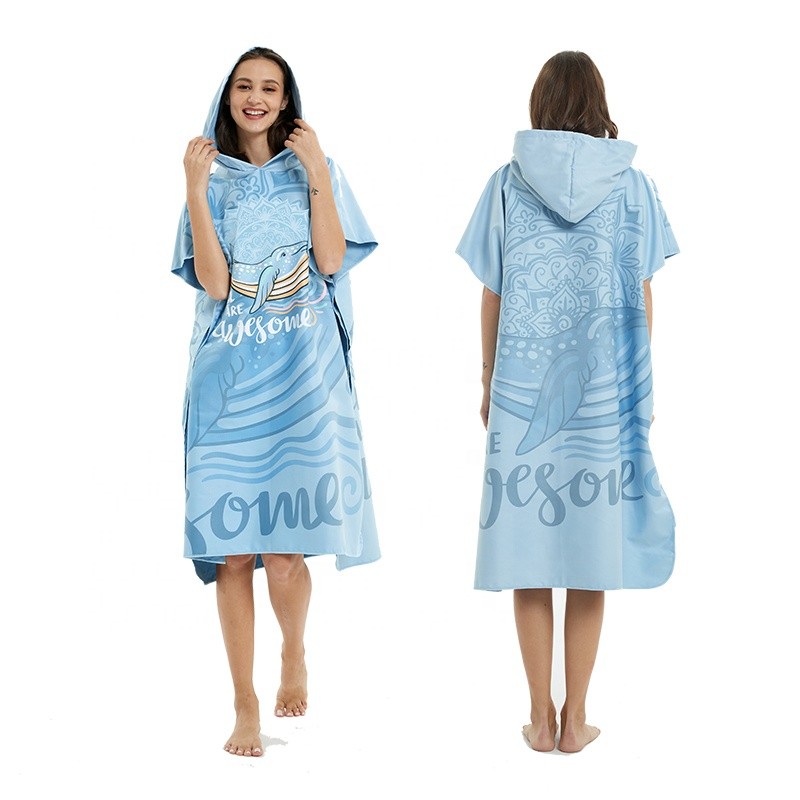 Hooded Towel Factory - Custom Quick Dry Sand Free Hooded Towel Microfiber Print Surfing