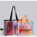 Plastic Tote Bag Factory - OEM Iridescent PVC Holographic Hand