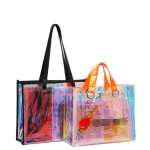 Tote Bag Supplier - OEM Reusable Iridescent Clear Laser