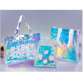 Tote Bag Supplier - OEM Reusable Iridescent Clear Laser