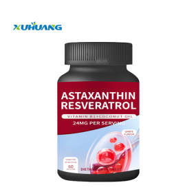 Xuhuang Natural Astaxanthin Gummies With Resveratrol Skin Care Supplement  Astaxanthin Gummies