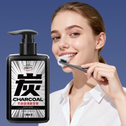 Toothpaste Manufacturer - OEM Bamboo Charcoal Pump Dispenser Whitening Toothpaste