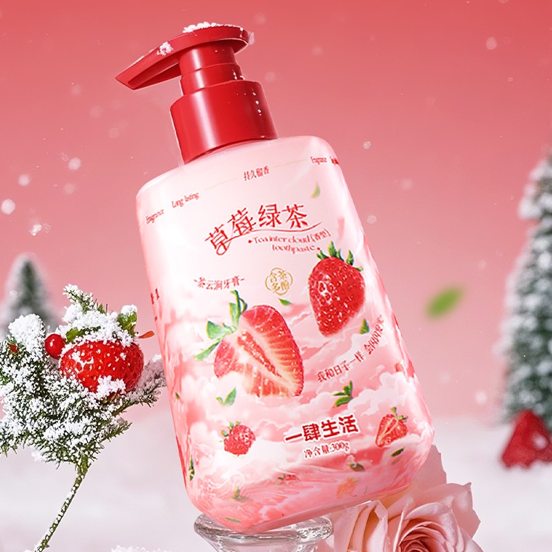 Toothpaste Manufacturer - OEM Strawberry Green Tea Teeth Whitening Toothpaste