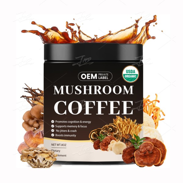 Mushroom Coffee Supplier - OEM 10-in-1 Superfood Instant Mushroom Coffee