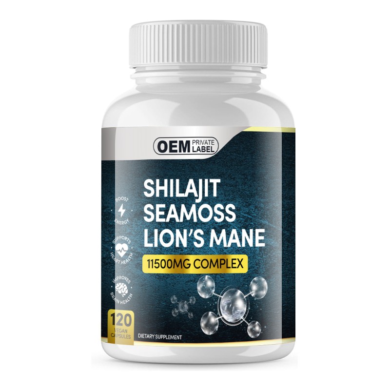 Sea Moss Capsules Factory - OEM Shilajit Maca Ashwagandha Supplement Capsules