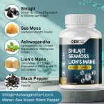 Sea Moss Capsules Factory - OEM Shilajit Maca Ashwagandha Supplement Capsules
