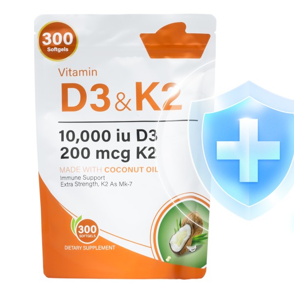 Vitamin D3 K2 Softgels Factory - OEM Natural Formula Daily Nutrition