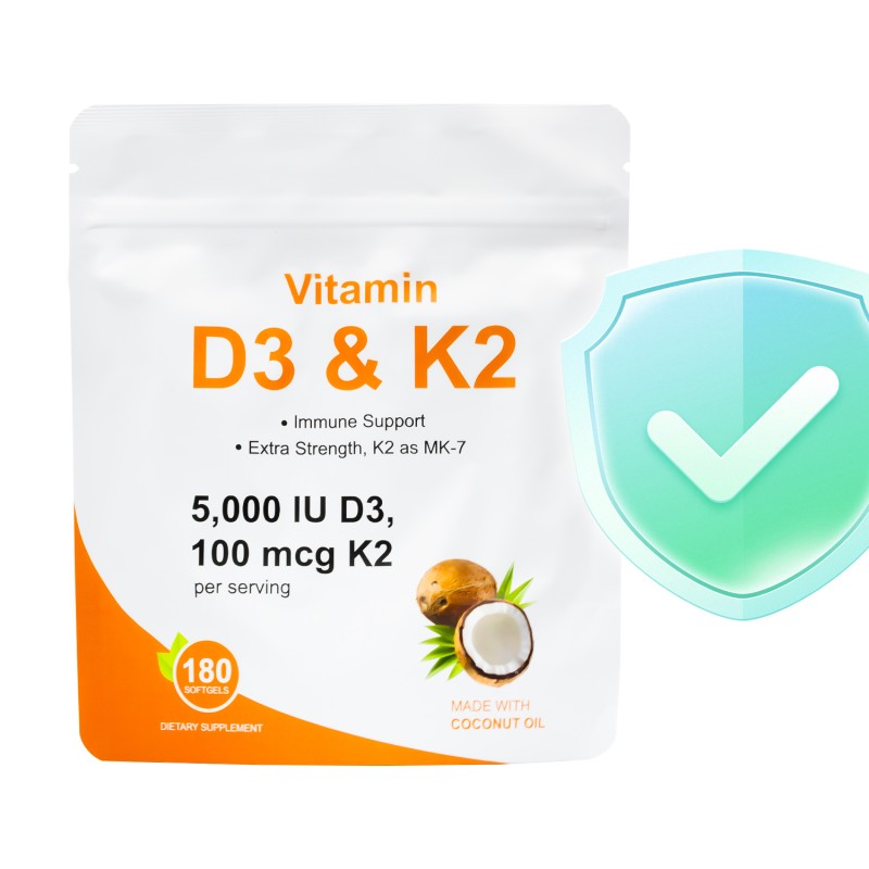 Vitamin D3 K2 Softgels Manufacturer - OEM Premium Ingredients Balanced
