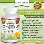 Omega 3 Fish Oil Capsules Factory - DHA Softgels Teenagers Adult Beauty