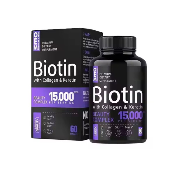 Biotin Capsules Factory - OEM Hair Skin Nails Healthcare Supplement