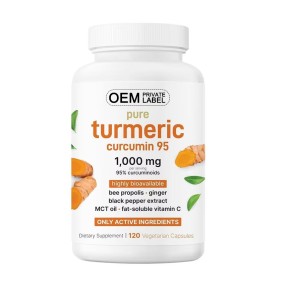 Turmeric Curcumin Supplement Supplier - OEM 1000mg Black Pepper Extract