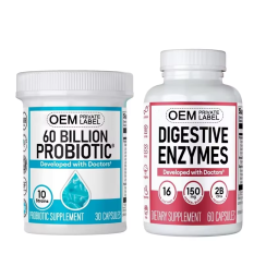 Gut Health Set Factory - OEM 60 Billion Probiotics Digestive Enzymes